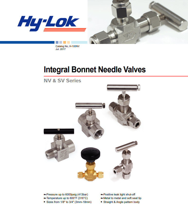 NV & SV Series: Integral Bonnet Needle Valves