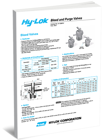 Bleed & Purge Valves